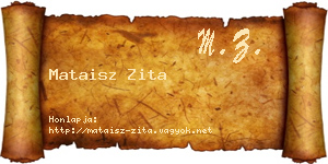 Mataisz Zita névjegykártya